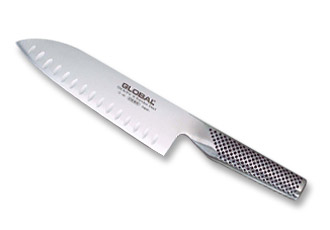 סכין סנטוקו חריצים 18 ס"מ GLOBAL - g/48